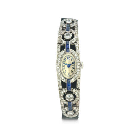 DIAMOND AND SAPPHIRE WRISTWATCH - фото 1