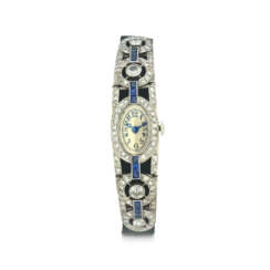 DIAMOND AND SAPPHIRE WRISTWATCH