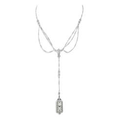 EARLY 20TH CENTURY DIAMOND WATCH PENDENT NECKLACE, BY TIFFANY & CO.