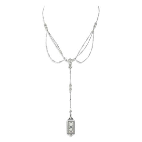 EARLY 20TH CENTURY DIAMOND WATCH PENDENT NECKLACE, BY TIFFANY & CO. - photo 1