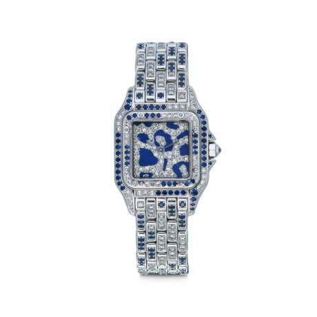 CARTIER DIAMOND AND SAPPHIRE 'PANTHÈRE DE CARTIER' WRISTWATCH - photo 1