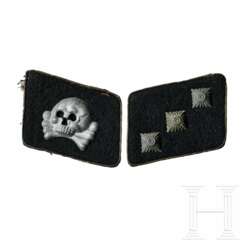 A Pair of SS Untersturmführer Deathshead Collar Tabs 3rd SS Panzer Division "Totenkopf"