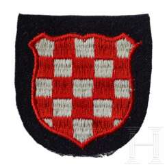 An Arm Shield for Croatian Volunteers, 13th Waffen Mountain Division of SS "Handschar"