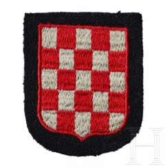 An Arm Shield for Croatian Volunteers, 13th Waffen Mountain Division of SS "Handschar"