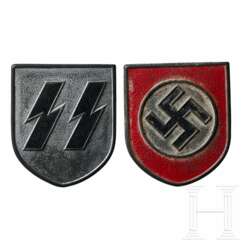 A Pair of Insignia for Waffen SS Pith Helmet