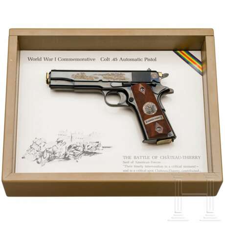 Colt Mod. 1911 Commemorative "Chateau Thierry", im Schaukasten - Foto 1