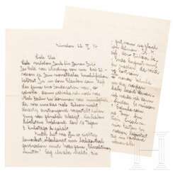 Eva Braun - eigenhändig geschriebener, fünfseitiger Brief an ihre Schwester Ilse vom 22. Juli 1937