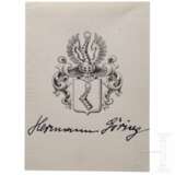 Hermann Göring - frühes signiertes Exlibris aus den 1920er Jahren - Foto 1