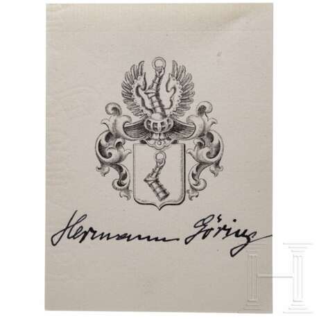 Hermann Göring - frühes signiertes Exlibris aus den 1920er Jahren - photo 1