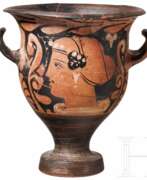 Grèce antique. Rotfiguriger apulischer Glockenkrater, 4. Jhdt. v. Chr.