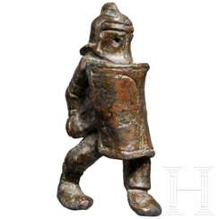 Bronzestatuette eines Gladiators der Gattung "Provocator", römisch, 2. - 3. Jhdt. n. Chr.