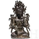 Lackvergoldete Guanyin aus Bronze, China, Ming-Dynastie (1368 - 1644), 17. Jhdt. - photo 1