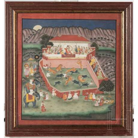 Maharana Pratap Singh II. von Mewar, Gouache, Indien, 19. Jhdt. - photo 1