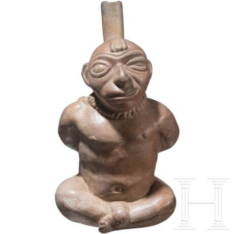 Figurengefäß in Form eines Gefangenen, peruanische Nordküste, Moche-Kultur, 4. - 8. Jhdt. - photo 1