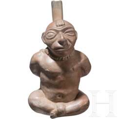 Figurengefäß in Form eines Gefangenen, peruanische Nordküste, Moche-Kultur, 4. - 8. Jhdt.