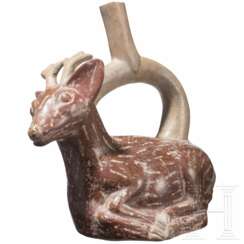 Figurengefäß "Andenhirsch", peruanische Nordküste, Moche-Kultur, 4. - 8. Jhdt.