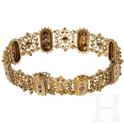 Filigranes Gliederarmband, um 1880