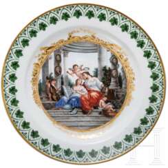 Bildteller mit Allegorie, Meissen, um 1820