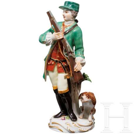 Jäger mit Hund und Gewehr, Meissen, 1766 - 1768 (Modell), 20. Jhdt. (Ausführung) - photo 1