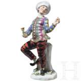 Komödiantenfigur Harlekin aus der Commedia dell’Arte, J. J. Kaendler, um 1740 (Entwurf), Meissen, 20. Jhdt. - photo 1