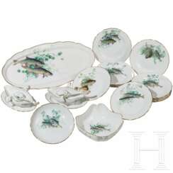 18-teiliges Fischerservice, Meissen, 1860 - 1924