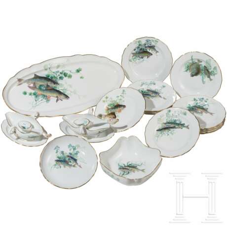 18-teiliges Fischerservice, Meissen, 1860 - 1924 - photo 1