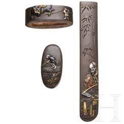 Kozukagriff und Fuchi Kashira, Japan, Edo-Periode