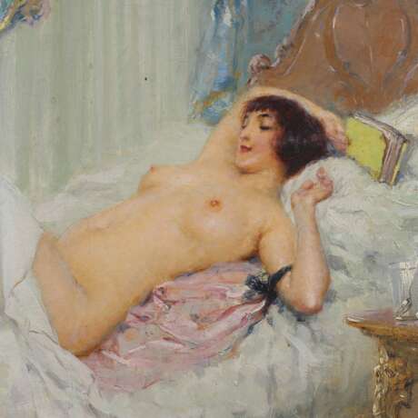 Painting Nude girl, K.Somov, 1897 - Foto 3