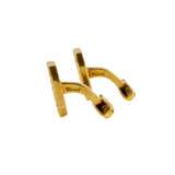 Gold Chopard cufflinks with guilloche and diamonds. - фото 3