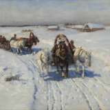 Peasant Troikas in Winter. Franz Alekseevich Roubaud, 1856 Odessa - 1928 Munich - фото 2