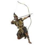 Bronze figure of a samurai archer with a longbow. Yoshimitsu Hou (芳光炮) Japan. Meiji period 19th-20th century. - Foto 2