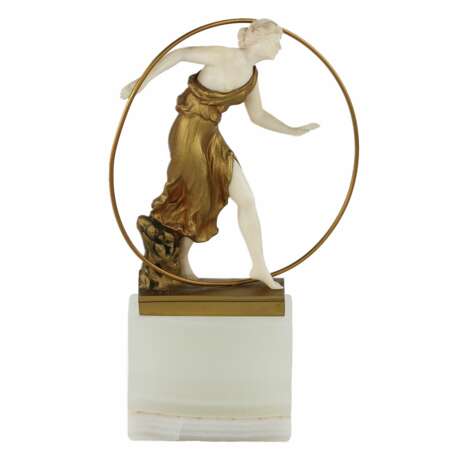 Bronze figure of a Woman with a Hoop, 1920. Georges MORIN (1874-1950) - Foto 5