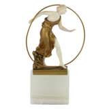 Bronze figure of a Woman with a Hoop, 1920. Georges MORIN (1874-1950) - Foto 5