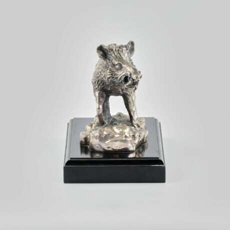 Silver plated figure Boar. - Foto 3