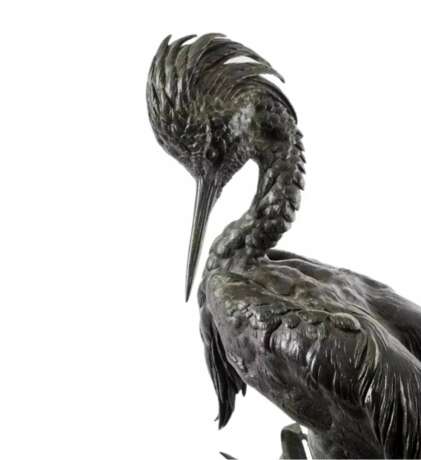 Bronze figure of a Heron. JULES MOIGNIEZ (1835-1894). - Foto 4