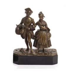 Sculpture Gallant couple. 19th century