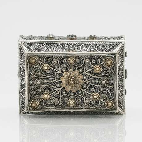 Silver filigree box from the 19th century. Odessa, Russian Empire, 1898-1908 - фото 4