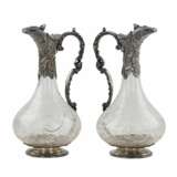 Pair of wine glass jugs in silver, Louis XV style, turn of the 19th-20th centuries. - photo 3