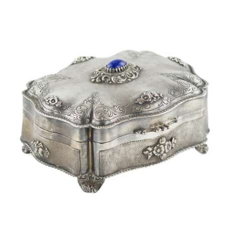 Italian, silver jewelry box of baroque shape. - Foto 1