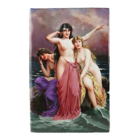 Porcelain plaque of Naiad. Europe 19th century. - photo 1