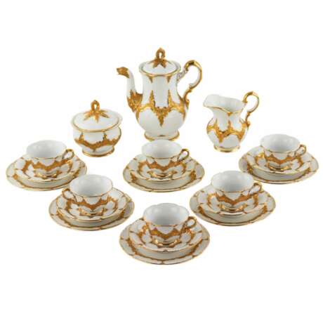 Luxurious mocha service for six people. Meissen. 20th century. - photo 1