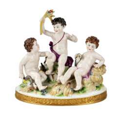 Three Putti after haymaking. Volkstedter.