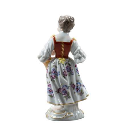 Girl with a basket. Meissen - Foto 2