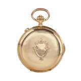 Heures Repetition Quarts Taschenuhr Chronographe 14k Gold Pocket Watch - Foto 3