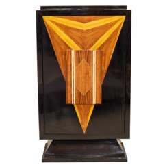 Large, vertical bar in Art Deco style, with a rotating display case. 20th century.