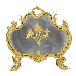 French rococo fireplace screen. 19th century.