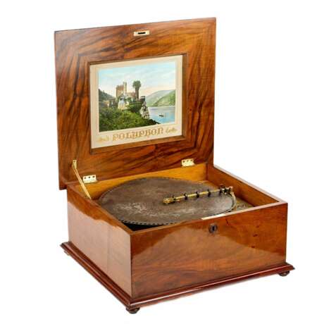 Polyphon. Disc music box walnut late 19th century. - Foto 2