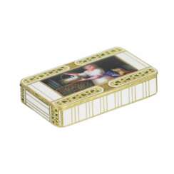 Magnificent gold and enamel snuffbox by Freres Jordan. Hanau, circa 1800