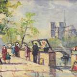 Landscape. Paris. Embankment of the Seine. Georgy Lapshin (1885-1950) - Foto 2