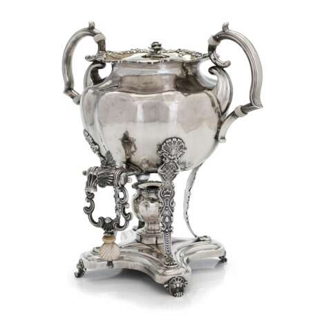 Silver teapot-samovar for serving hot drinks. Shper Adolf. Saint Petersburg, 1843 - photo 1